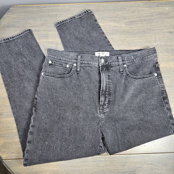 Madewell Perfect Vintage Jean Women’s 32 High Rise Tapered Washed Black Denim - Picture 1 of 15